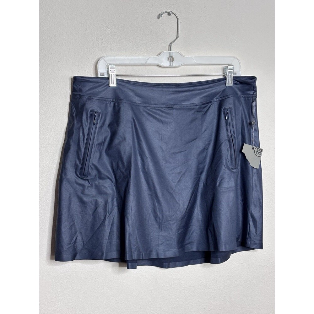 New G/Fore Golf Effortless A-LINE Skorts Womens Size XL Navy Blue